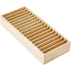 17 Grids Wooden Headband Box Hairband Display Jewelry Storage Organizer Bracelet Holder Display 12.72