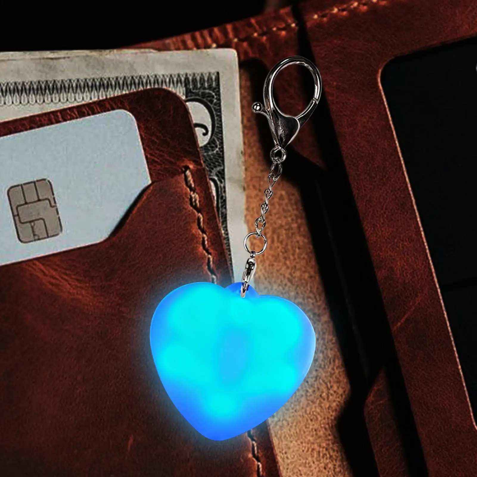Purse Light Touch Sensing LED Mini Keychain Lamp Heart Shaped Touch Handbag Light For Mother Women Backpack Shoulder Bag Wallet