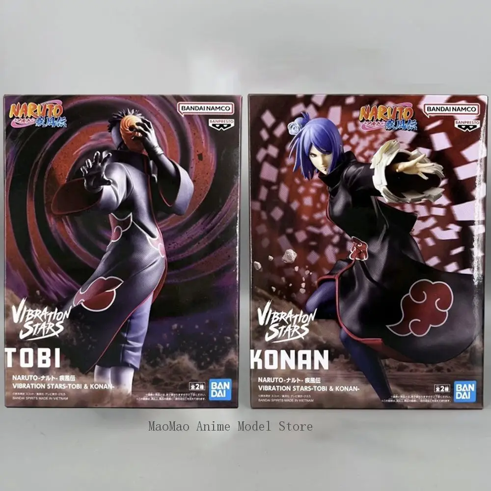 

В наличии оригинальные Banpresto NARUTO Shippuden VIBRATION STARS Konan Uchiha Obito аниме модель экшн-фигурка коллекционные игрушки