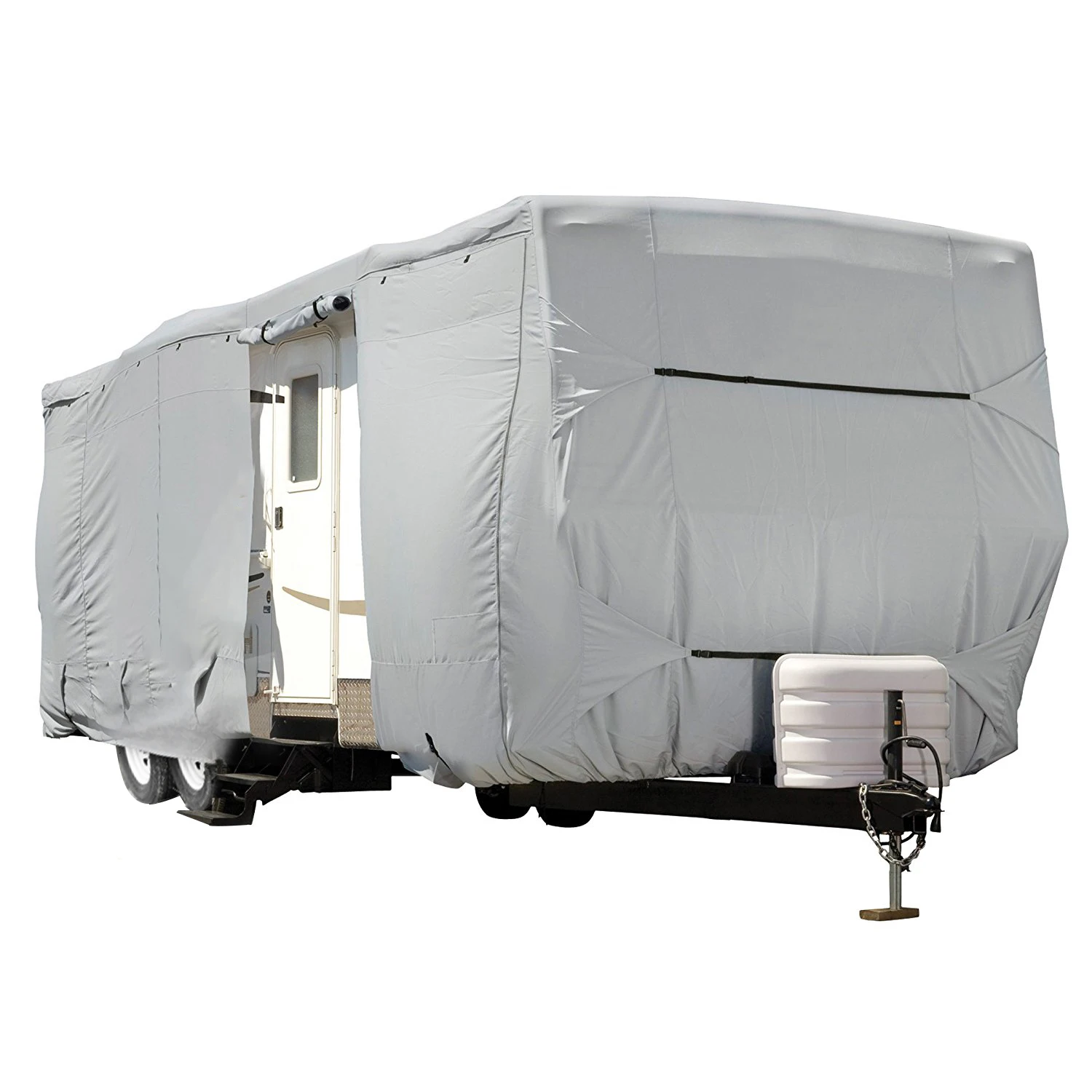 S202 7 Layers Heavy Duty RV & Trailer Cover, Fits 30'-33' Travel Trailer Camper Cover With RV Accessories Rv Protector Cover