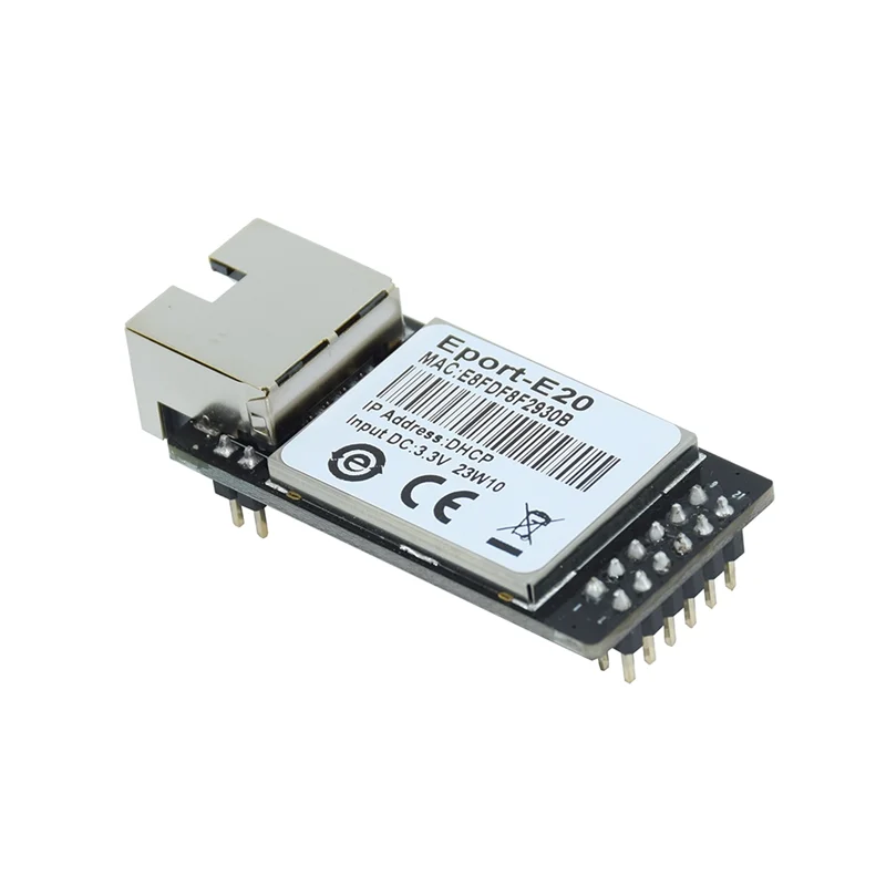 ABGN Eport-E20 Network Server Port 3.3V Serial To Ethernet Embedded Module IOT Device Support DHCP TCP IP Telnet Modbus TCP