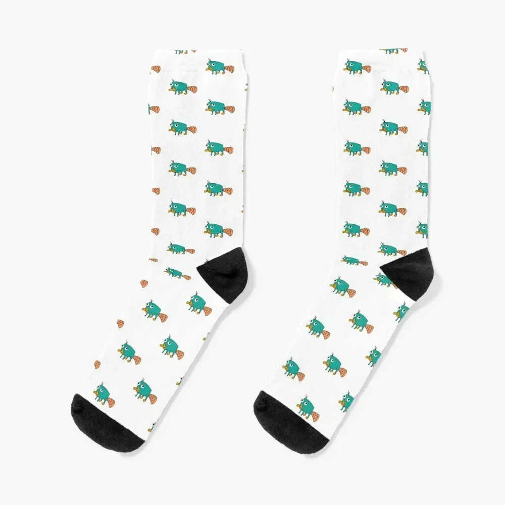 Perry the Platypus Socks Thermal man winter Heating sock ankle floral Male Socks Women's