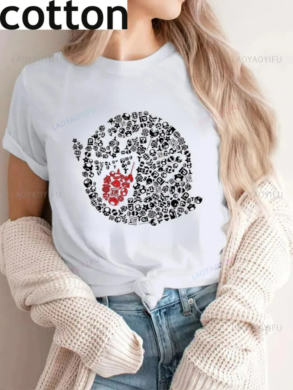 مضحك بو صورة الجرافيك القطن تي شيرت شخصية مجموعة الشباب Reframinga مفتاح التفكير الإبداعي للجنسين