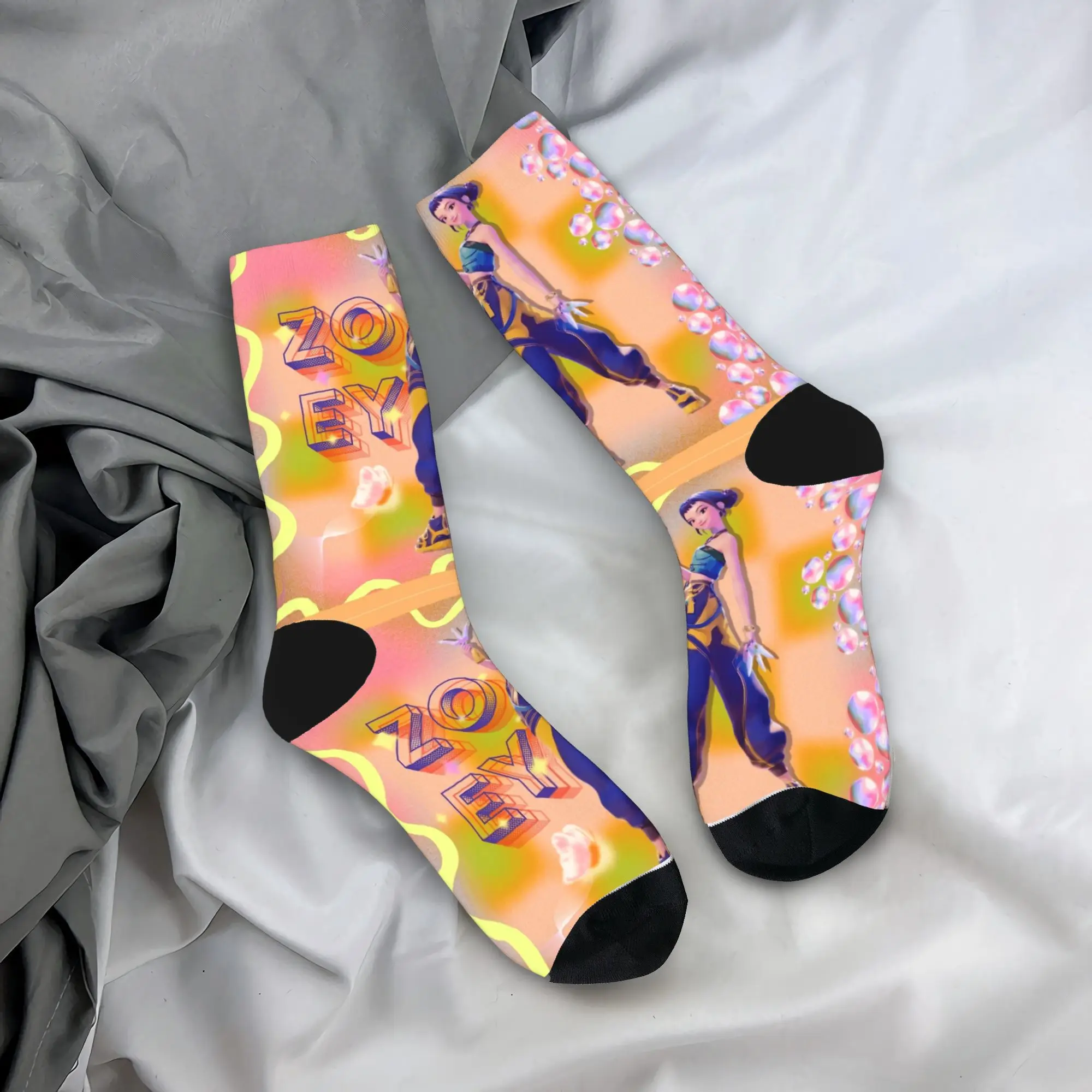 

Baby Saja KPop охотники на демонов чиби художественные чулки мужские носки забавные носки осенние уличные противоскользящие носки с узором подарок на день рождения