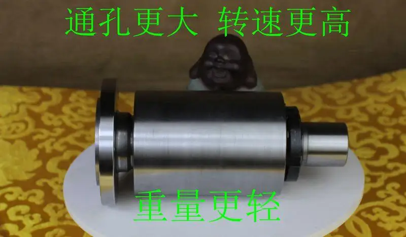 

80/100/ small lathe spindle, high-strength screw connection, woodworking lathe, headstock assembly, with flange