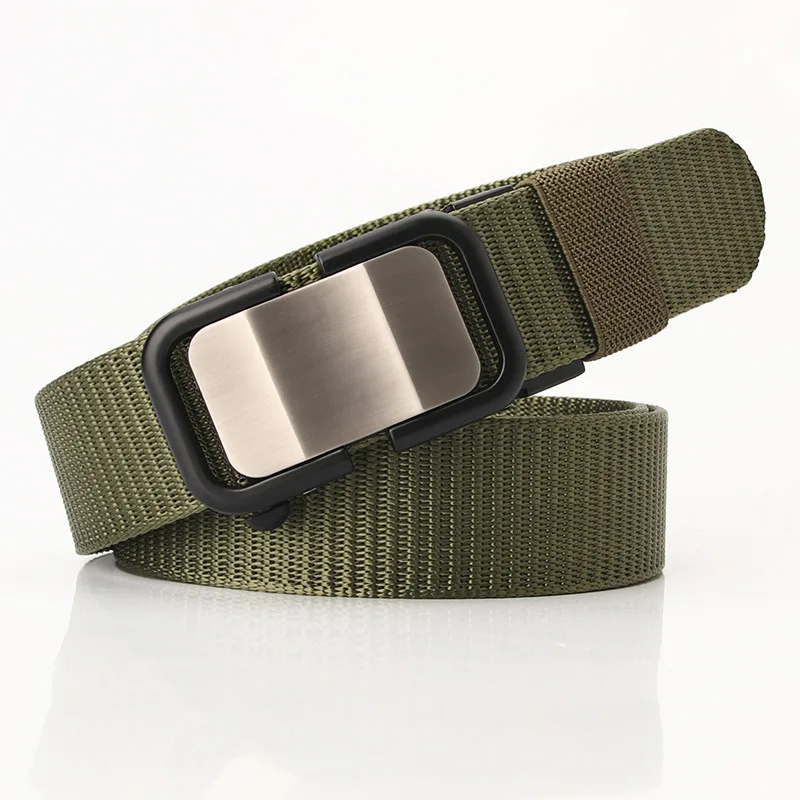 Neue Nylon Automatische Schnalle Gürtel männer Casual Leinwand Gürtel Atmungsaktive Vielseitig Jeans Gürtel Designer Hohe Qualität Leinwand Taille Band – Detail 8