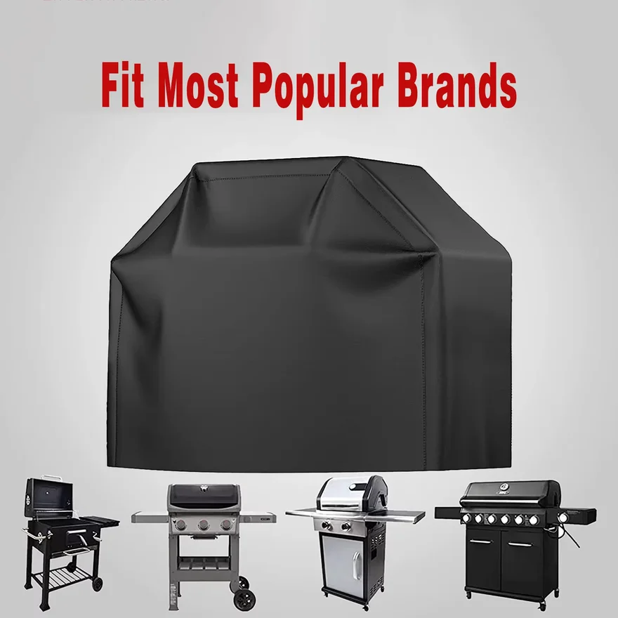 Multiple Size Grill Cover, Heavy Duty Waterproof Barbecue Gas Grill Cover, Black, Heat Resistant, Stain Resistant, Waterproof