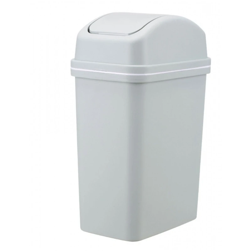 Trash Can with Swing Lid Sealed Large Waste Basket Garbage Bin for Kitchen, Bathroom, Desk Side Disposal