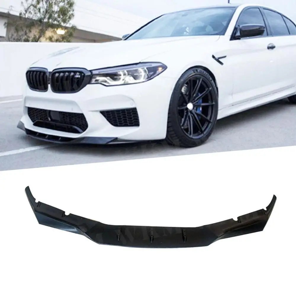 

ABS Front Bumper Lip Guard For BMW 5 Series F90 M5 Sedan 2018 - 2020 PRK Style Gloss Black Carbon Look