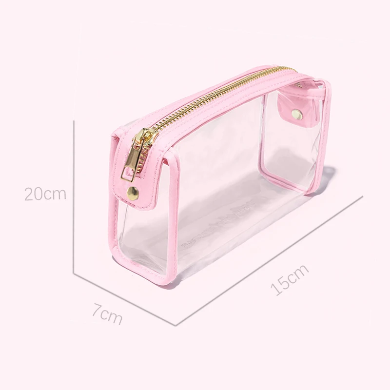 2024 High Quality New Transparent Wash Makeup Bag Travel PVC Waterproof Cosmetic Pouch Organizer Gift