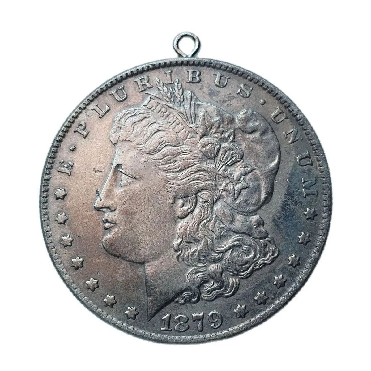 Винтажный кулон с монеткой в виде доллара Моргана 1879 куб. См с серебряным покрытием