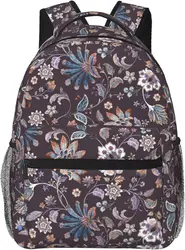 Elegant Ethnic Flowers Lightweight Laptop Backpack for Women Men College Bookbag Casual Daypack Travel Bag