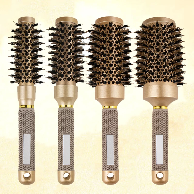 1pc/ Golden Round Curling Comb - Salon curling comb, blow-drying hair styling tool, professional hair care products