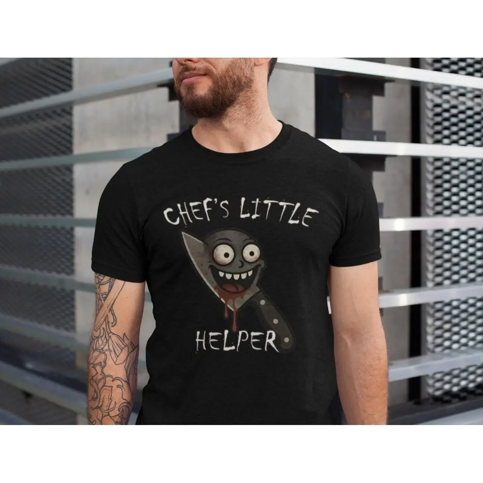 Chef's Little Helper T Shirt Funny Dark Humor Kitchen Cleaver Cooking for Men Sarcastic Foodie vintage Washed Soft