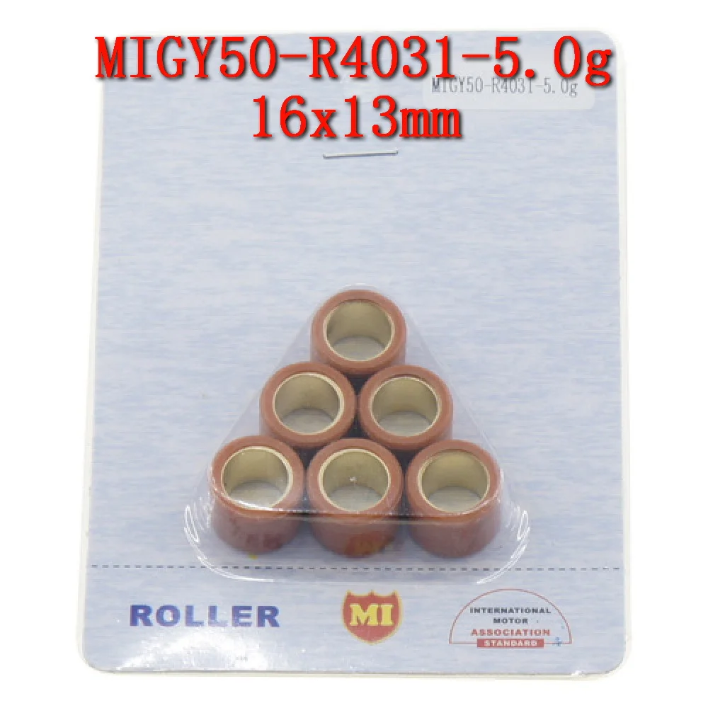 

Pack of 6pcs Performance Racing Variator Roller Weights 16mmx13mm 5g 6g For 139QMB 50cc GY6 Scooter Motorcycle Parts 16X13