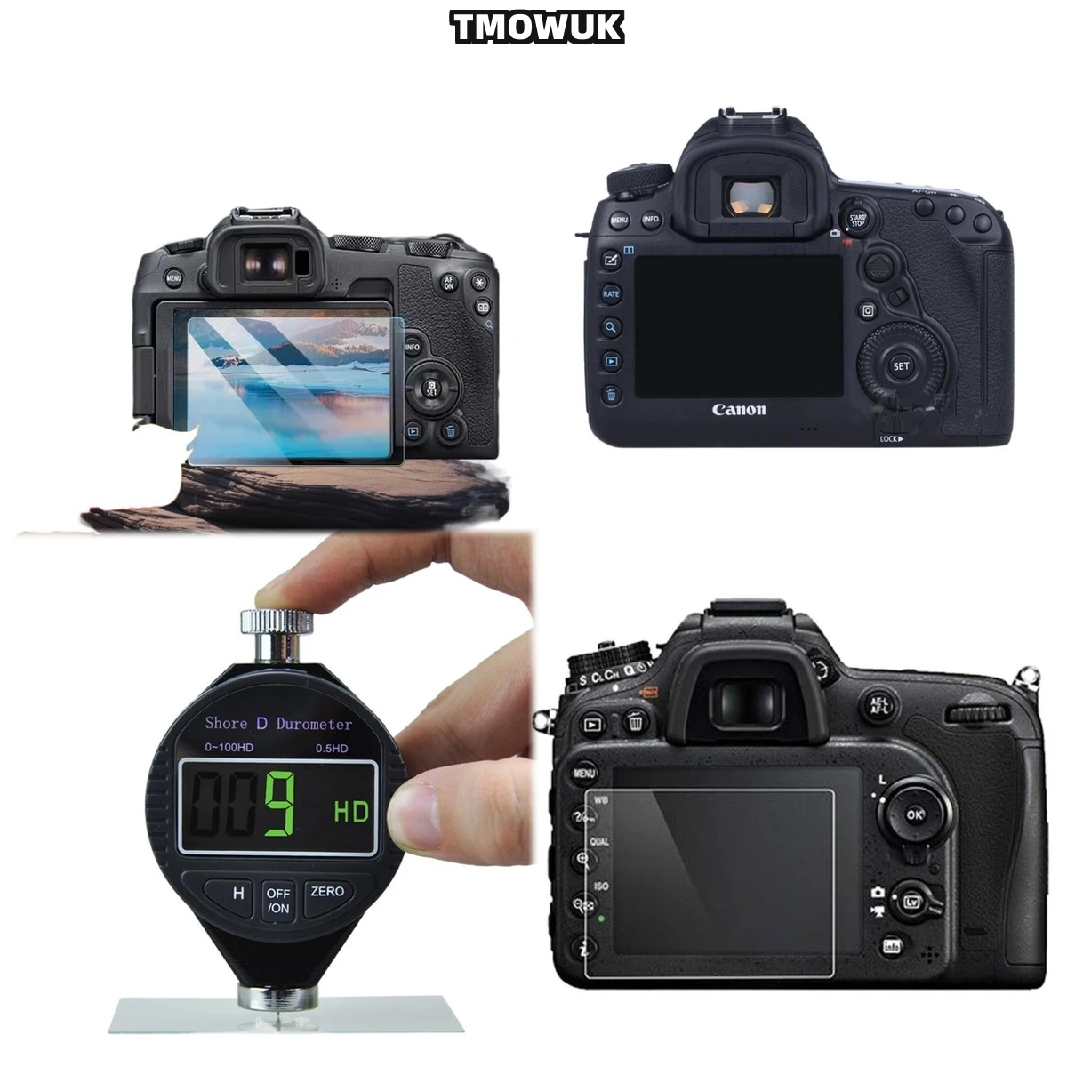 

For Canon 70D 80D 90D 7DIII 6DII 700D 750D 60D 77D 800D Tempered Glass Screen Protector 9H Hardness HD Clear Anti-Scratch High-T