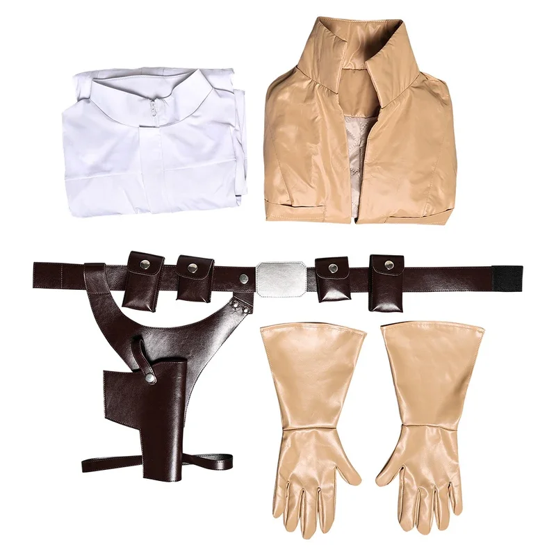 女性のための宇宙戦闘コスチューム,アニメ,レイア,オーガナ,ハロウィーンの衣装,映画の手袋,ホルスター,大人のロールプレイ