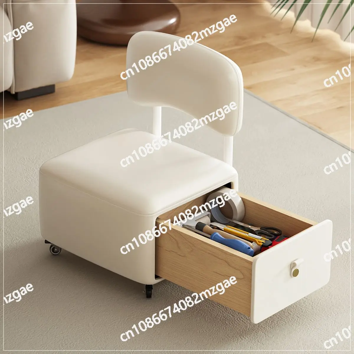 

Диван-табурет, бытовой, простая спинка, низкая смена обуви, универсальное колесо для гостиной, вращающееся хранилище, встроенный низкий табурет