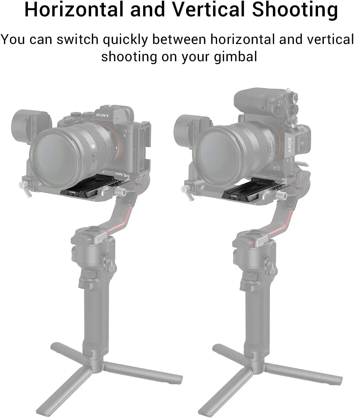 SmallRig Quick Release Plate for DJI RS 2/ RSC 2 / RS 3 / RS 3 Pro / RS 4 / RS 4 Pro Gimbal with Arca-Swiss Perfectly Match 3061