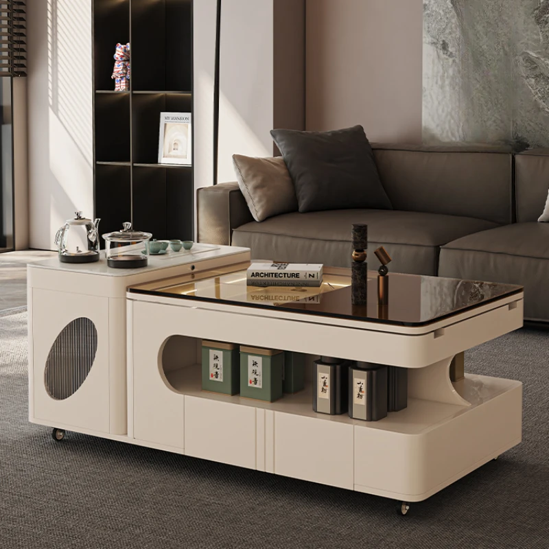 With Wheel Modern Coffee Table Storage Lift Up Bedroom Living Room Coffee Table Mobile Minimalist Mesita Auxiliar Home Furniture