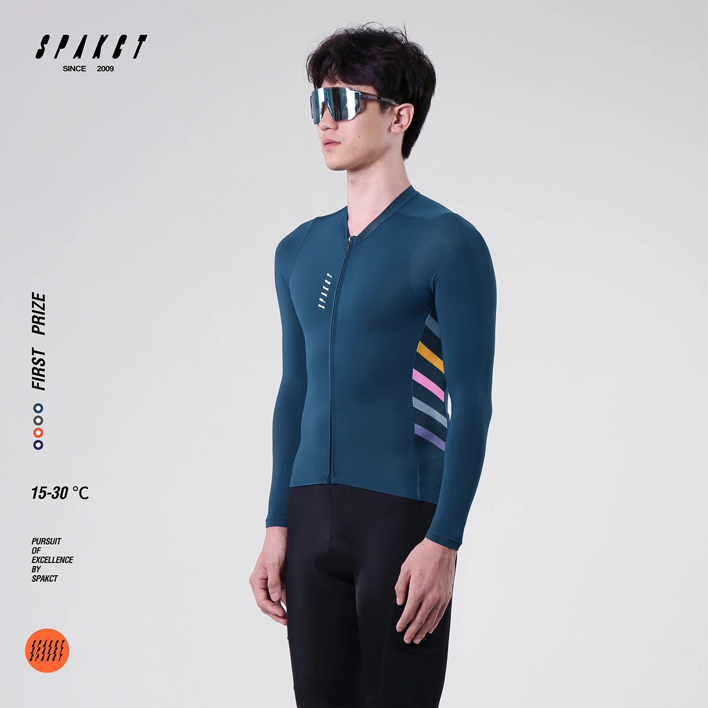 

SPAKCT 2025 Men's Quick-Drying Long-Sleeve Cycling Jersey Ultra-Lightweight Breathable for Autumn Mountain&Road Bike first prize