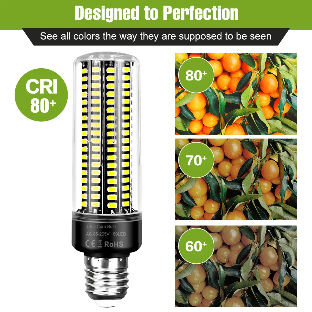 30 واط LED E27/E26 الذرة ضوء لمبة E14 مصباح السقف B22 مصابيح الثريا التيار المتناوب 85-265 فولت لا وميض للمنزل غرفة المعيشة الباردة/الدافئة الأبيض