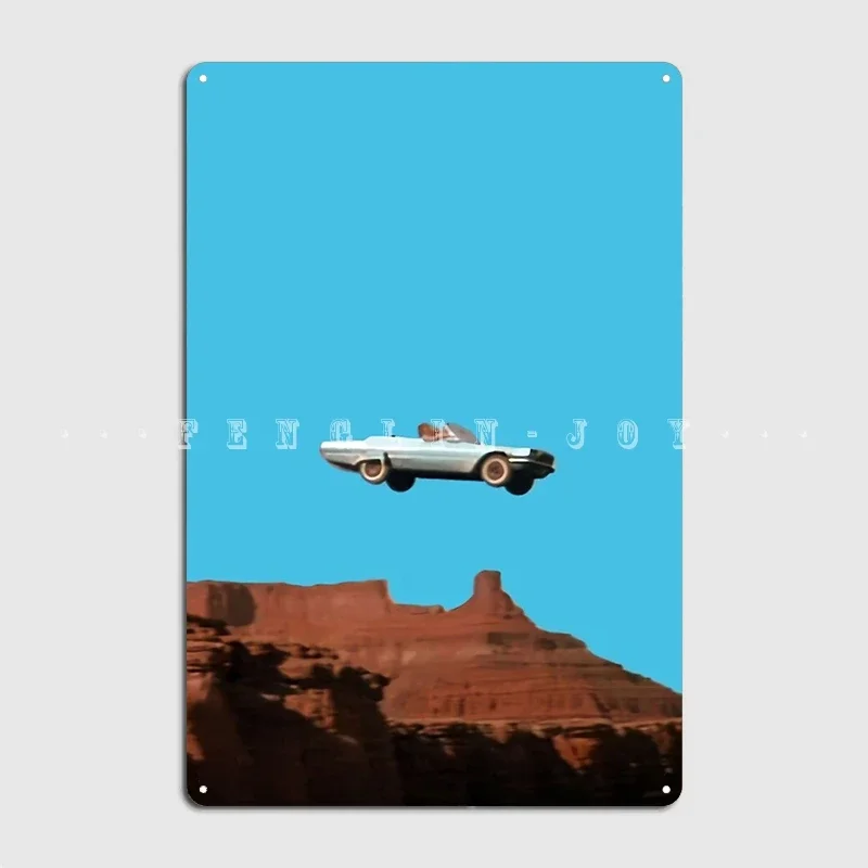 Thelma And Louise Car Mobils Terbang Metal Sign Club Home Decoration Poster Tin Sign Poster