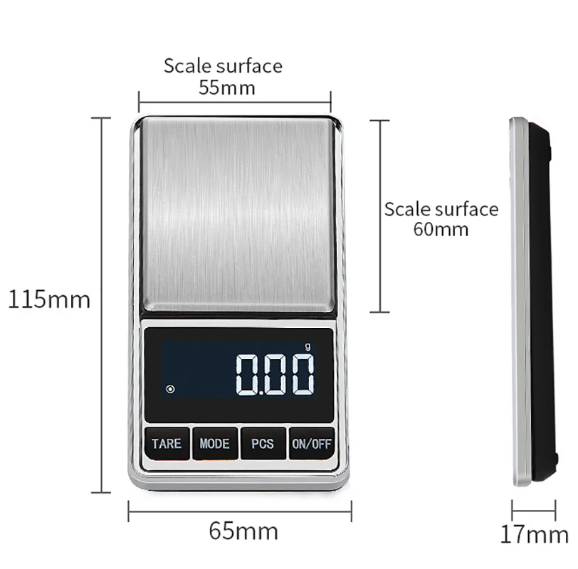 0.01g Precision Pocket Scale Digital Electronic Gold Jewelry Carat Diamond Balance Mini Mg Scales Portable Weighing