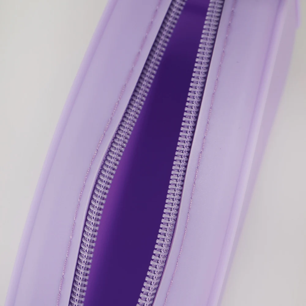 Solid Color Pen Case Waterproof Silicone Pencil Case Large Capacity Stationery Box Multi-color Soft Learning Supplies Durable