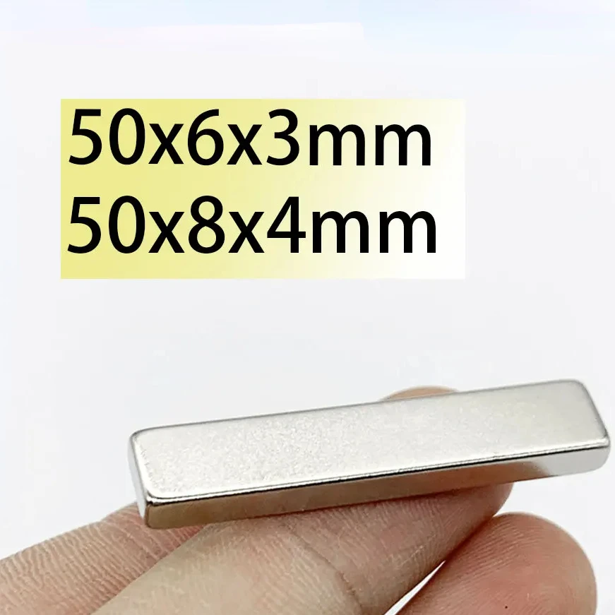 

N35 50x6x3 50x8x4 NdFeB Block Neodymium Magnet Super Generator Motor Strong Magnetic Bar Customised Search Magnets Aimant Fridge