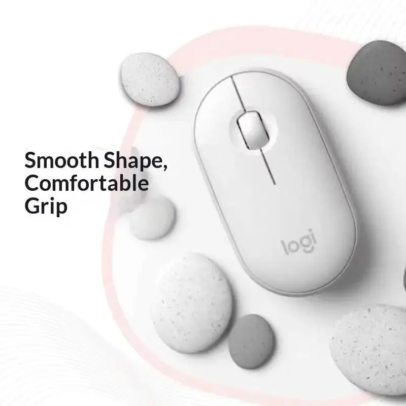 Logitech M350 Mouse wireless Bluetooth Clic silenzioso Sottile e portatile Funziona per Mac Windows Laptop PC Home Office Viaggi
