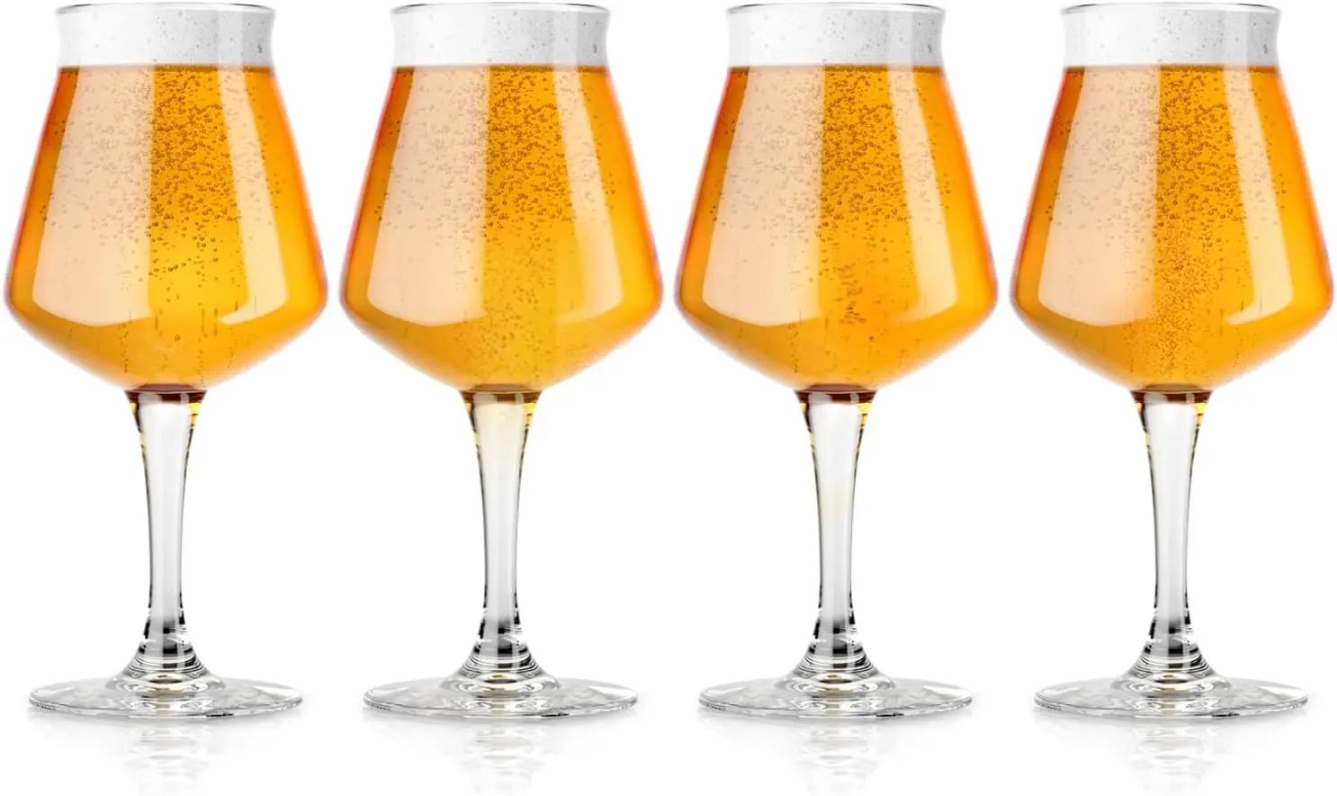 

Insulated Teku Beer Glasses, 14.2 oz, 4-Pack for Better Head Retention & Aroma Release