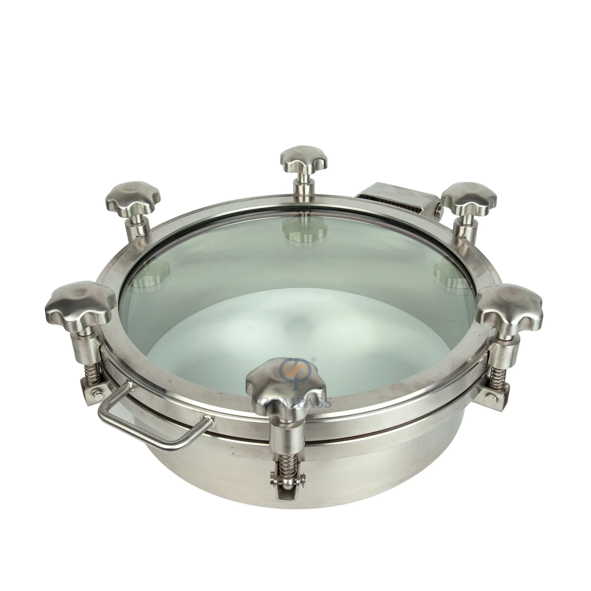 SS316L DN600 ثقب زجاجي صحي صحي من الفولاذ المقاوم للصدأ مع ضغط 3 بار #1