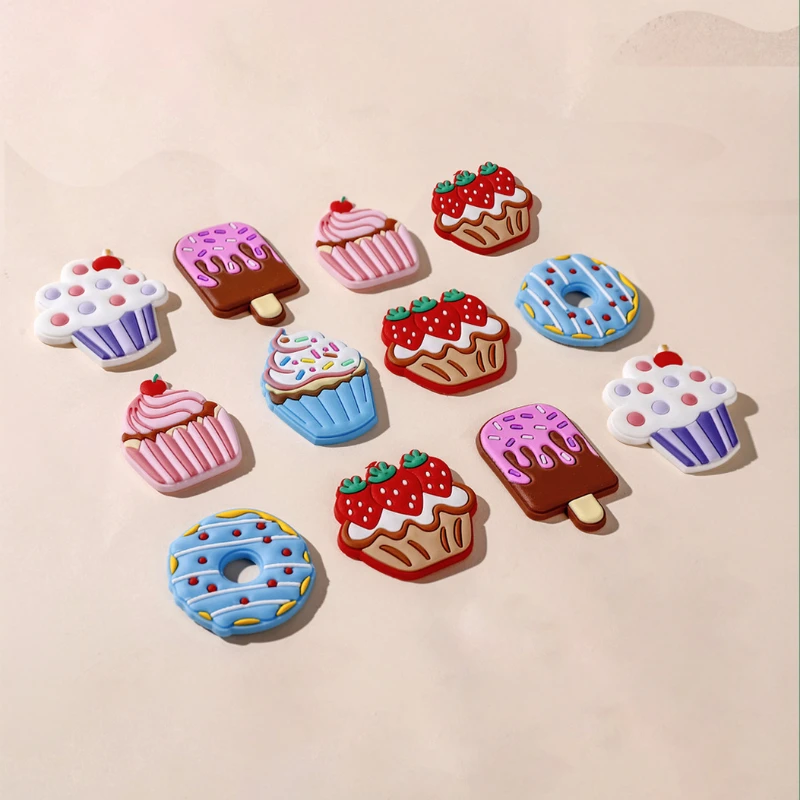 

Cartoon Small Refrigerator Magnet Cute Cake 3D Fridge Soft Magnet Sticker Mini Cute Cake Ice Cream Doughnut Shape Kitchen Decor