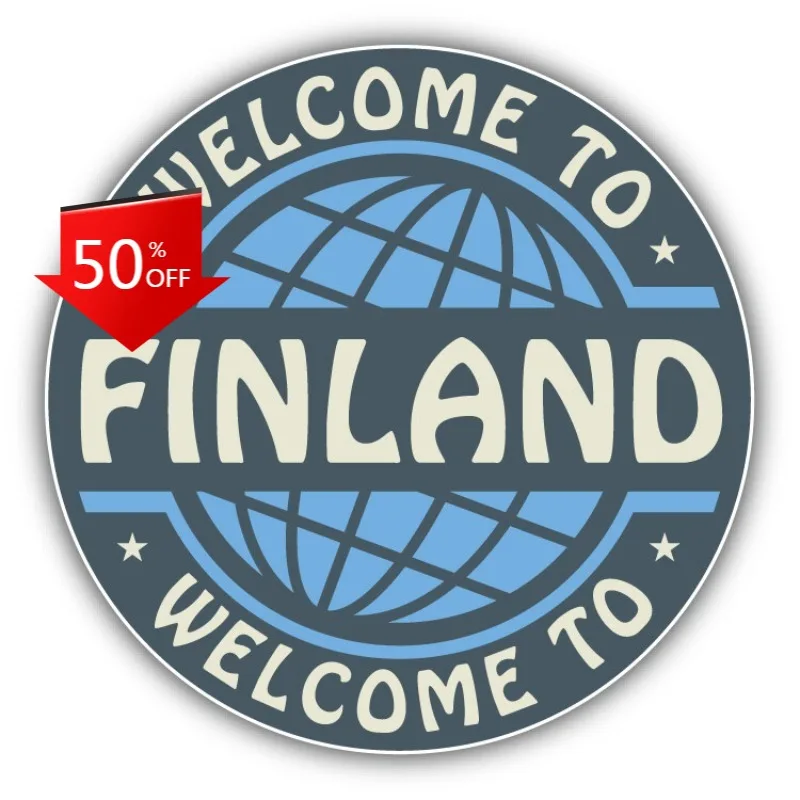 

Finland Welcome Label Car Bumper Sticker Decal Laptop Motor Computer Case Graphics