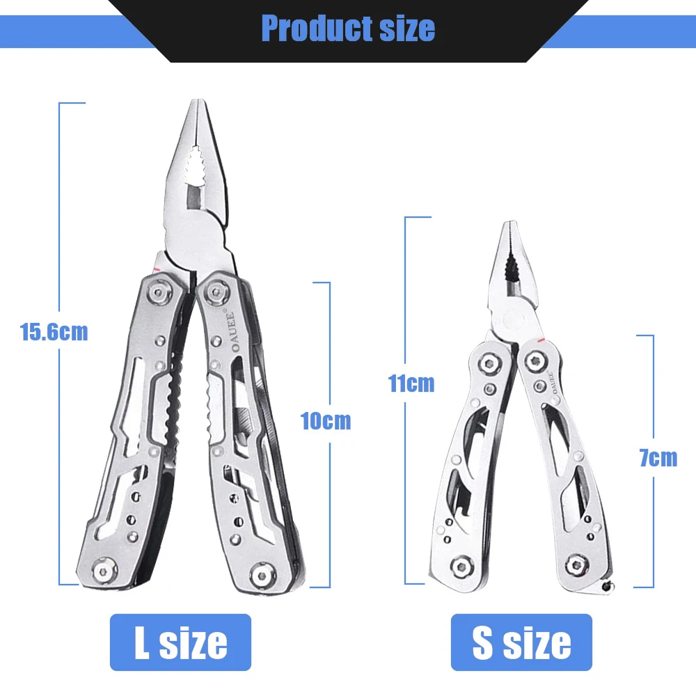 Multipurpose Knife Stainless Steel Multi-tool Pocket Knife Pliers Folding Knife Pliers Portable Folding Blade Navaja Multiusos