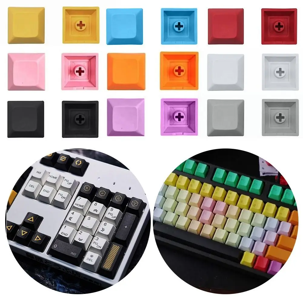 DIY DSA Keycap for MX Switches Multiple Color PBT DSA 1U Height Keycap Not Engraving Durable Blank Key Cover