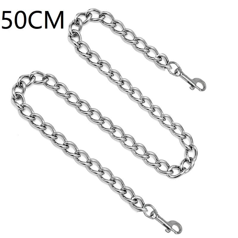 Metal Slave Chain With Carabiner Nipple Clips Chain Body Lock Collar Leader Handcuff Ankle Bondage Restraint Teasing DIY Sex