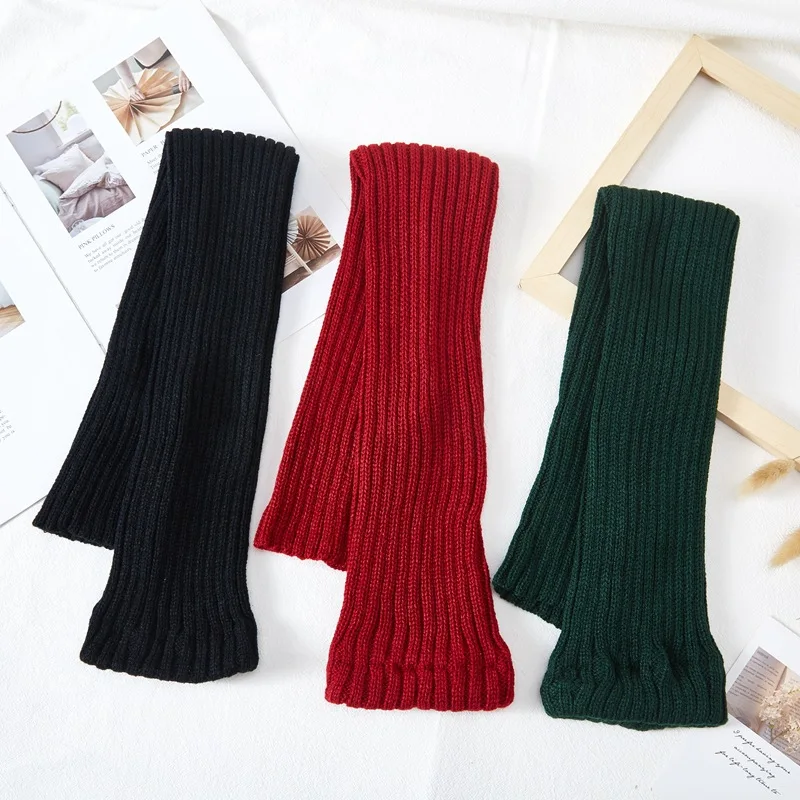 Winter Leg Warmers Thigh High Over Knee Footless Socks Knitted Long Boot Cuffs Topper Sock Women Pilates Yoga Dress Knee Sleeve