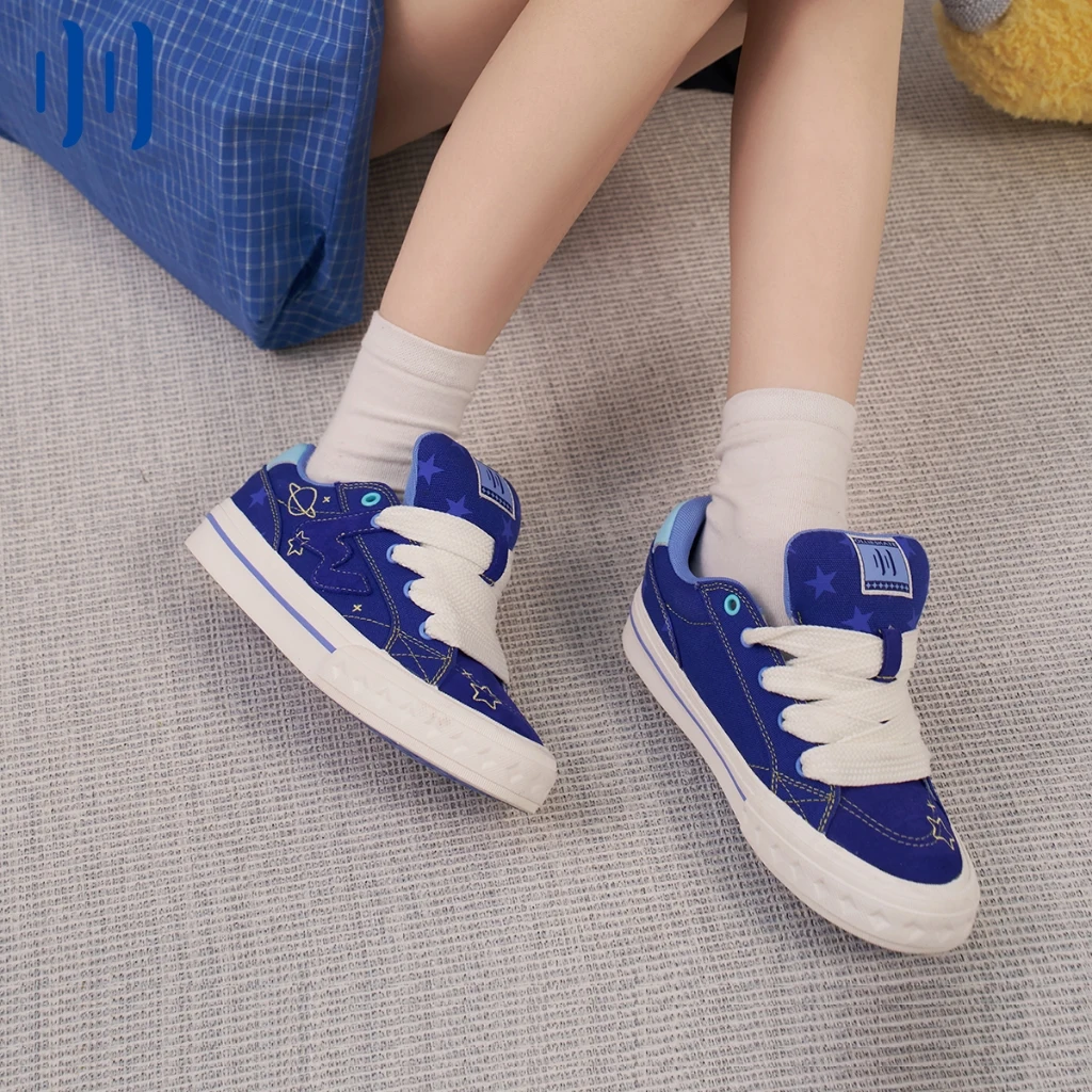 Ollieskate Starry Sky Bagel Skateboard Shoes Star Embroidery Sneakers Wear Resistant Cushion Casual Unisex Men Women