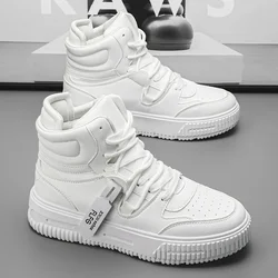 Casual Sneaker High-top Male Sneakers Loafers Shoes for Men Skateboard Sports and Leisure Wear-resistant Non-Slip All-match New