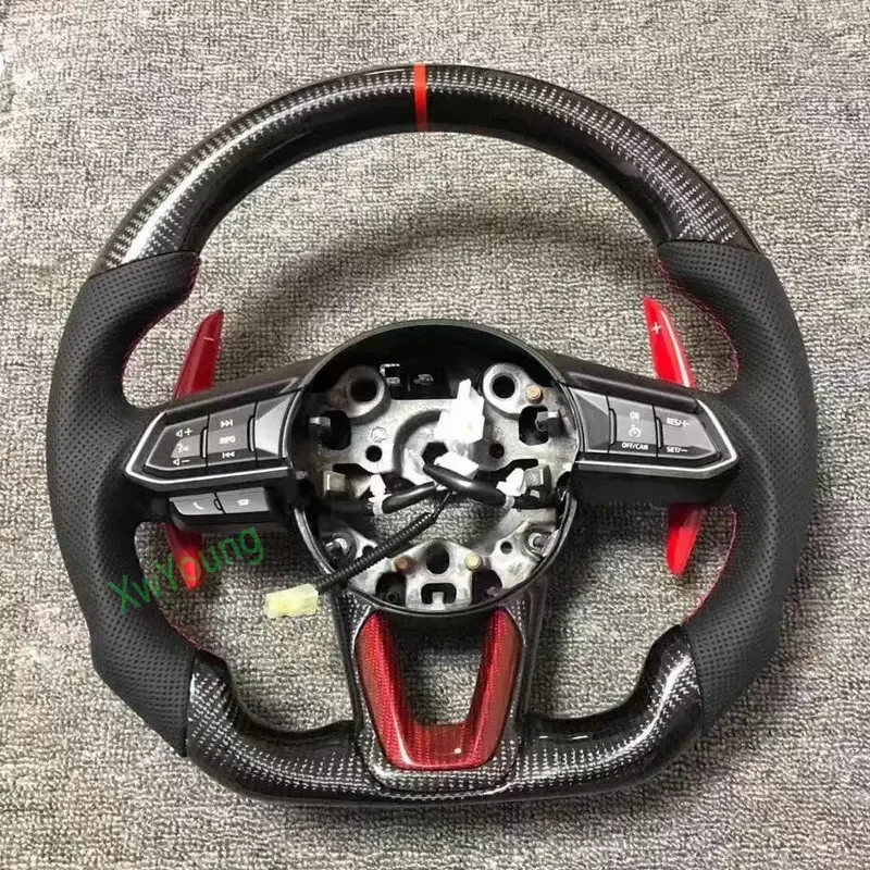 For Mazda CX4 CX-4 CX5 CX-5 100% Real Carbon Fiber Steering Wheel With Leather