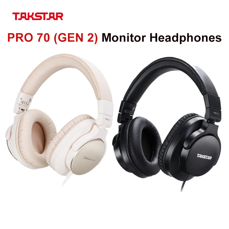 Takstar PRO 70 GEN 2 Monitor Headphones Professional Studio Wired Headphones for Various Fields