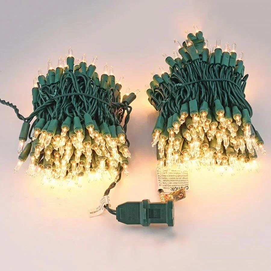 Mini guirnalda de luces navideñas de 7M y 100 unidades, Bombilla incandescente para exteriores, Mini guirnalda de luces para árbol de Navidad, decoración de fiesta