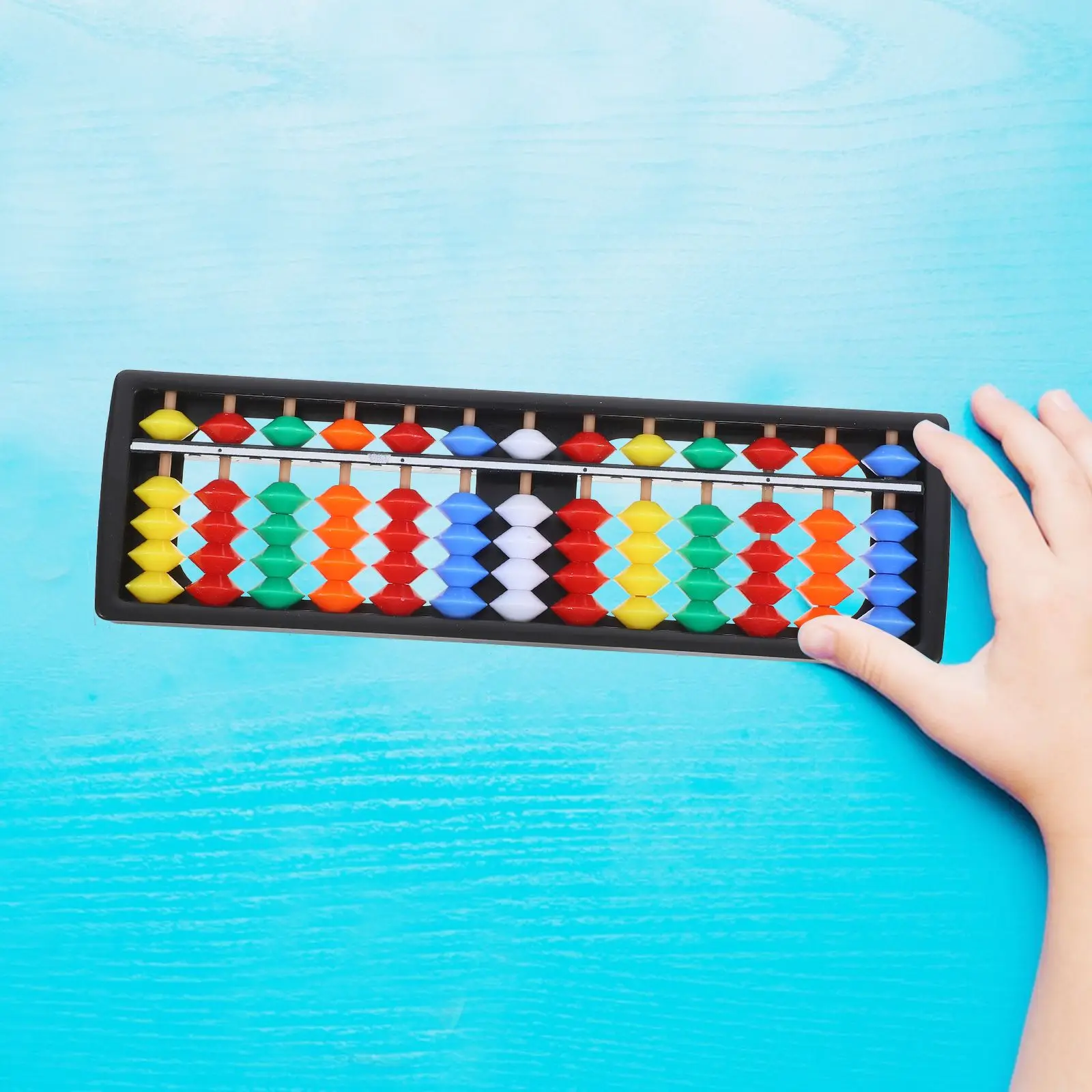 2 pezzi di plastica Abaco sussidi didattici 13 file Strumento di apprendimento della matematica Bambini Adulti Perline cinesi Calcolatrice giocattolo educativo