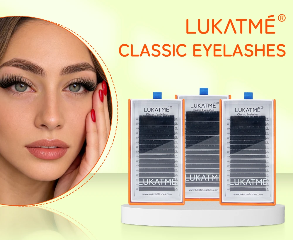 LUKATME Klassische Wimpernverlängerungen Premium Weiche Nerz-Wimpern Einzelne Natürliche Falsche Wimpern Augenvergrößerung Make-up-Tools – Detail 1