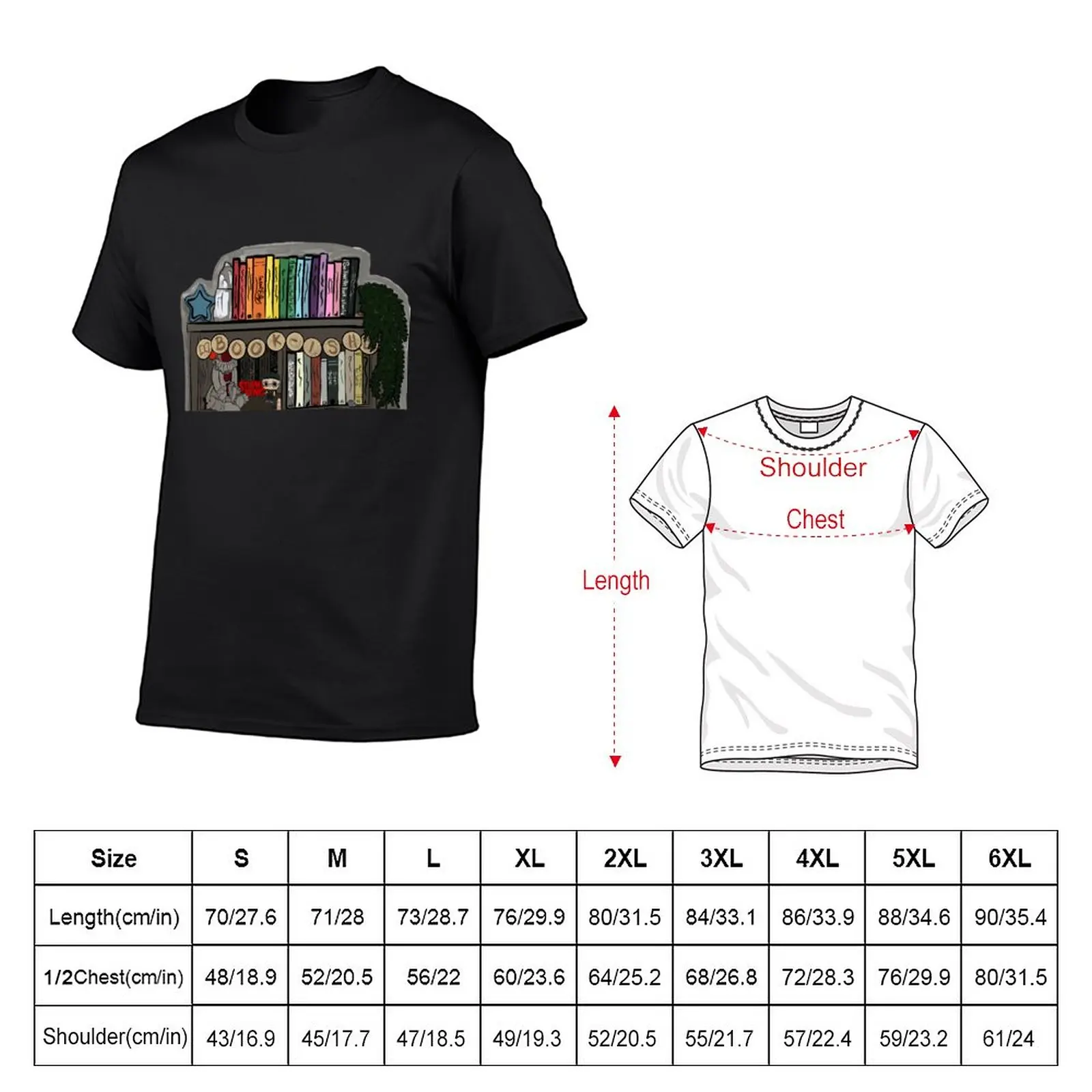 New Bookish Bookshelf T-Shirt Short t-shirt quick drying shirt summer clothes Short sleeve tee men