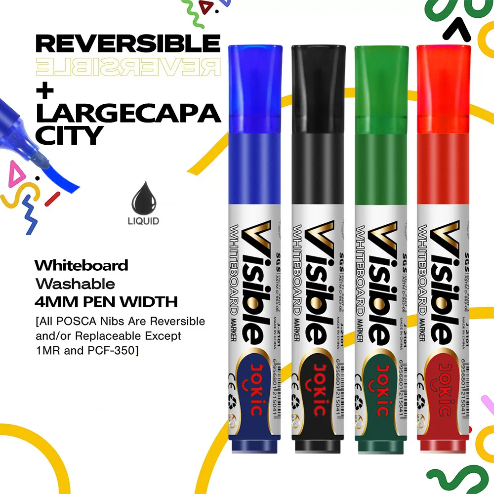 Imagem -02 - Erasable Magnetic Whiteboard Marker Pen Blackboard Marker Giz de Vidro Cerâmica Escritório Escola Arte Papelaria Pcs por Conjunto