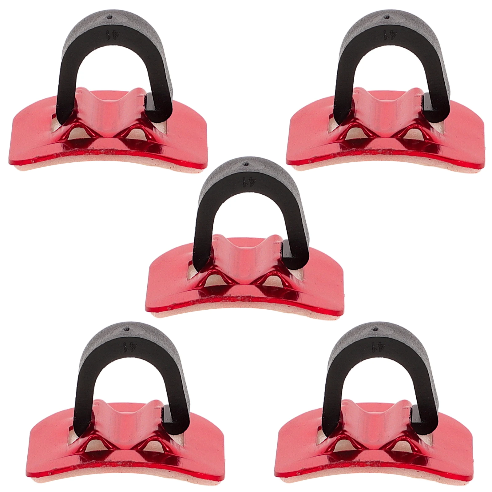 

5Sets Bicycle C Clips Cable Guides Red Adhesive Aluminum Alloy Bike Cable Clamps Brake Shifter Housing Hose Organizer