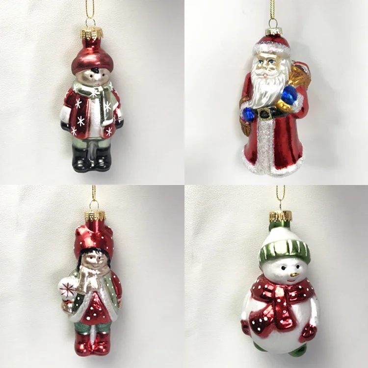 Christmas tree ornaments, glass ornaments, pendants, store windows, foreign trade export dolls, 4 inches